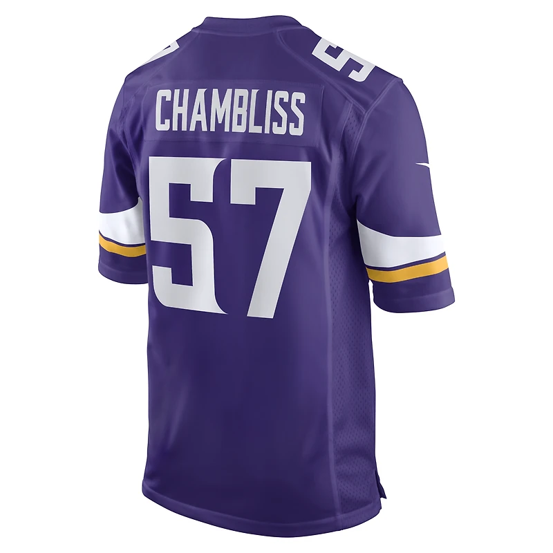 Men's Nike Chaz Chambliss  Purple Minnesota Vikings Team Game Jersey