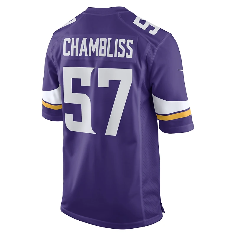 Men's Nike Chaz Chambliss  Purple Minnesota Vikings Team Game Jersey