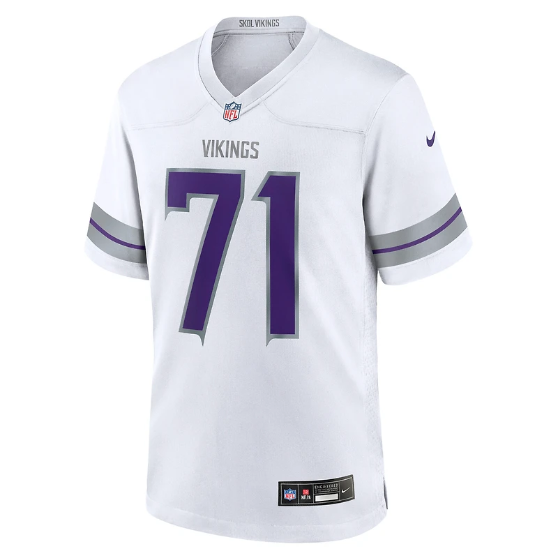 Maillot de match alternatif Nike Christian Darrisaw blanc des Vikings du Minnesota pour homme