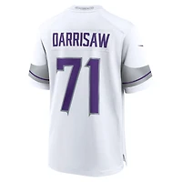 Maillot de match alternatif Nike Christian Darrisaw blanc des Vikings du Minnesota pour homme