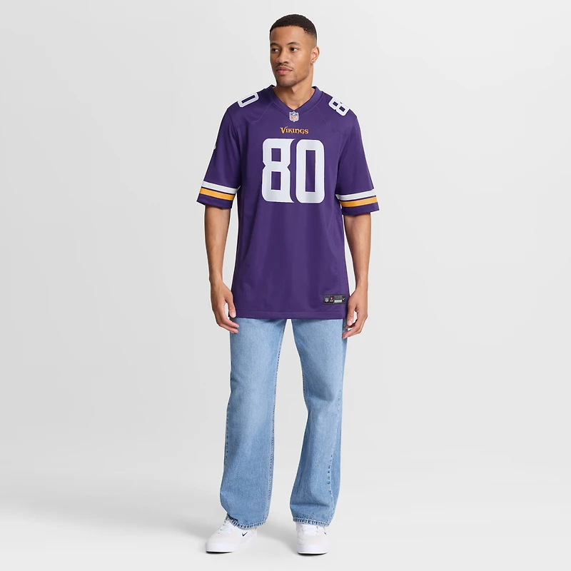 Maillot de joueur retraité Nike Cris Carter violet des Minnesota Vikings pour hommes