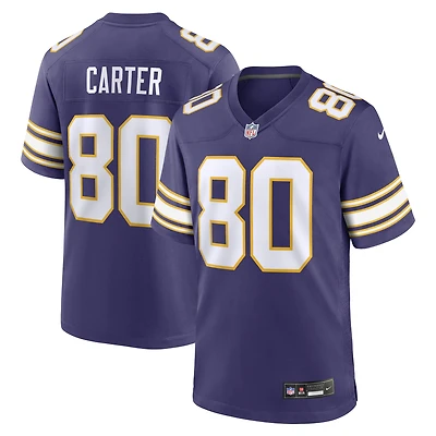 Maillot Nike Cris Carter violet pour homme, joueur retraité des Vikings du Minnesota, match alternatif