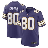 Maillot Nike Cris Carter violet pour homme, joueur retraité des Vikings du Minnesota, match alternatif