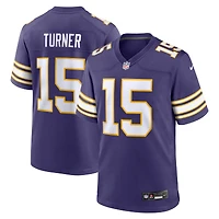 Maillot de match alternatif violet Nike Dallas Turner des Vikings du Minnesota pour homme
