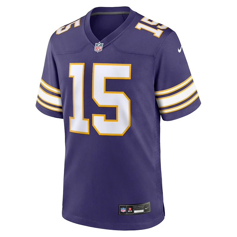 Maillot de match alternatif violet Nike Dallas Turner des Vikings du Minnesota pour homme