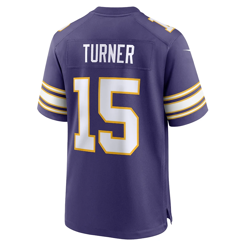 Maillot de match Nike Dallas Turner pour hommes, blanc, Minnesota Vikings