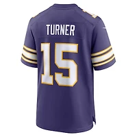 Maillot de match Nike Dallas Turner pour hommes, blanc, Minnesota Vikings