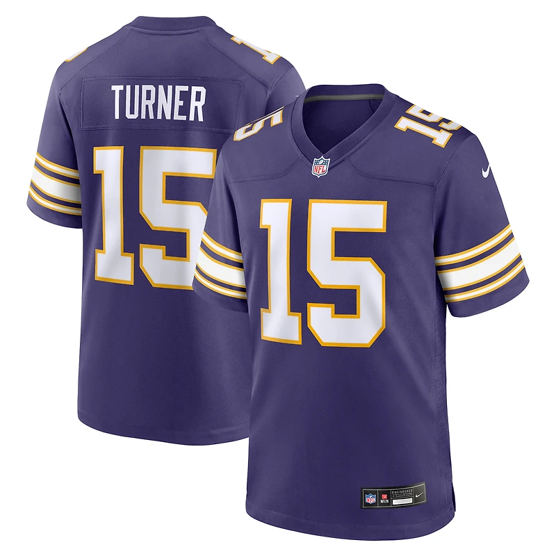 Maillot de match alternatif violet Nike Dallas Turner des Vikings du Minnesota pour homme