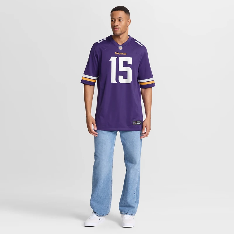 Maillot Nike Dallas Turner blanc pour homme, match alternatif des Vikings du Minnesota