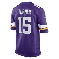 Maillot de match violet Nike Dallas Turner des Minnesota Vikings pour homme