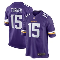 Maillot de match violet Nike Dallas Turner des Minnesota Vikings pour homme