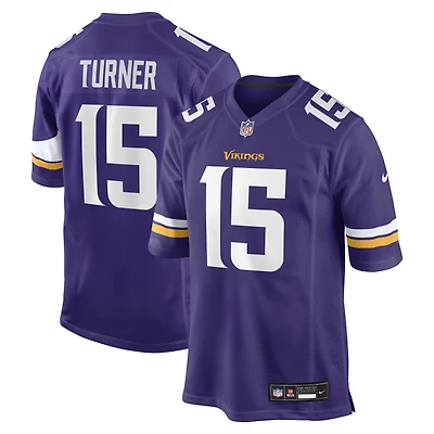 Men's Nike Dallas Turner Purple Minnesota Vikings Player Game Jersey