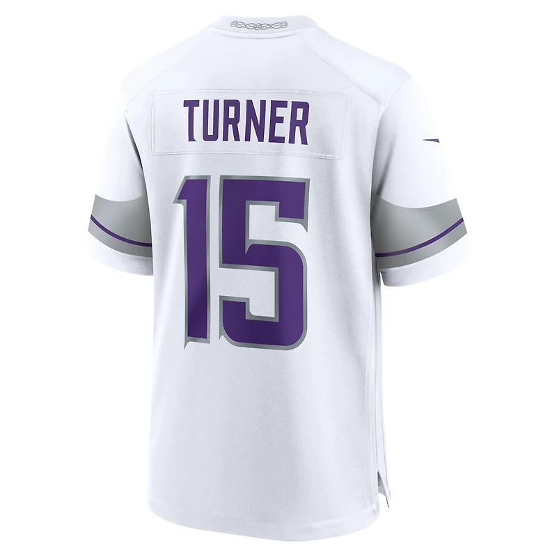 Maillot Nike Dallas Turner blanc pour homme, match alternatif des Vikings du Minnesota
