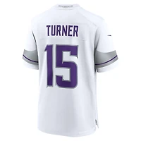 Maillot Nike Dallas Turner blanc pour homme, match alternatif des Vikings du Minnesota