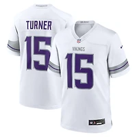 Maillot Nike Dallas Turner blanc pour homme, match alternatif des Vikings du Minnesota