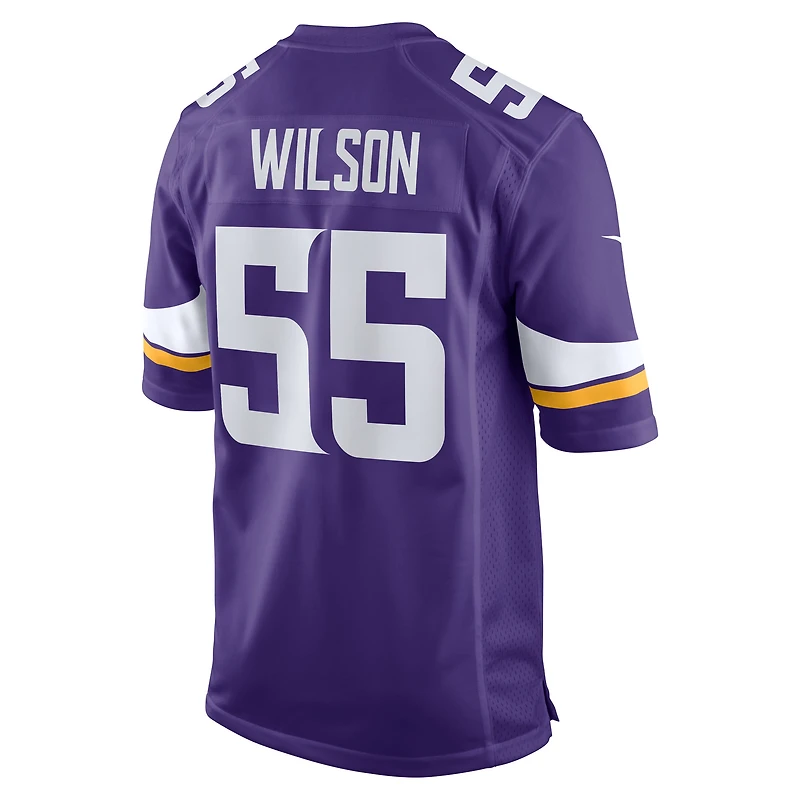 Maillot Nike Eric Wilson violet pour homme des Vikings du Minnesota