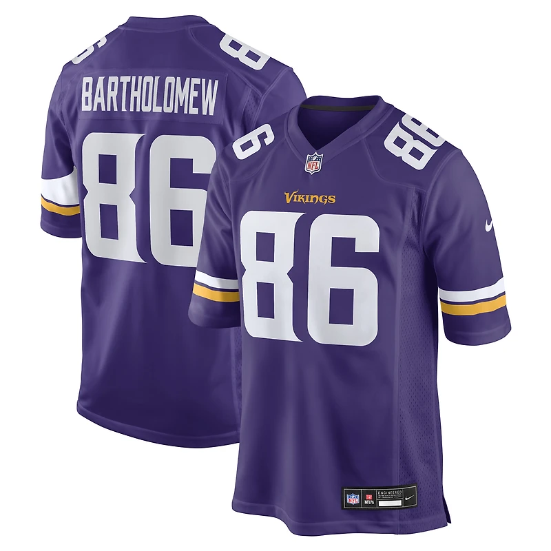 Men's Nike Gavin Bartholomew  Purple Minnesota Vikings Team Game Jersey