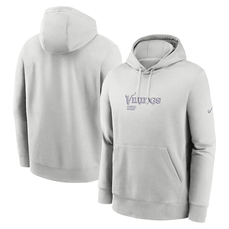 Sweat à capuche Nike gris Minnesota Vikings Edge Pack French Terry Club pour homme