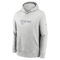 Sweat à capuche Nike gris Minnesota Vikings Edge Pack French Terry Club pour homme