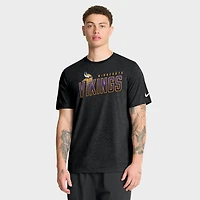 T-shirt Nike Heather Black Minnesota Vikings Believe The Game pour homme