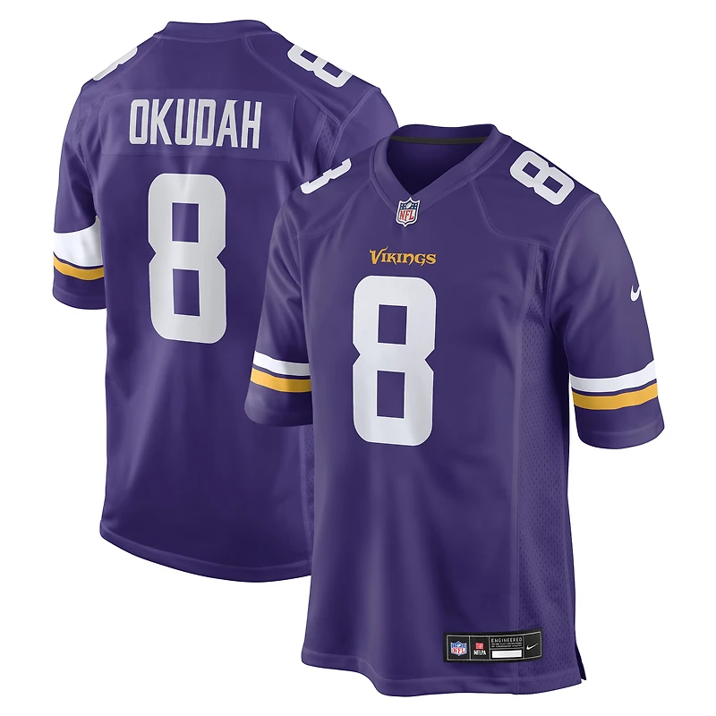 Men's Nike Jeff Okudah  Purple Minnesota Vikings Team Game Jersey