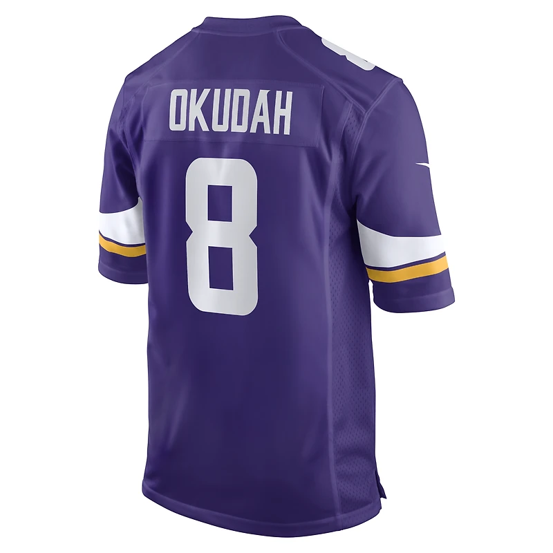 Maillot Nike Jeff Okudah violet pour homme des Vikings du Minnesota