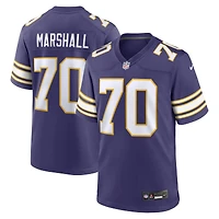 Maillot Nike Jim Marshall violet pour homme, joueur retraité des Vikings du Minnesota, match alternatif
