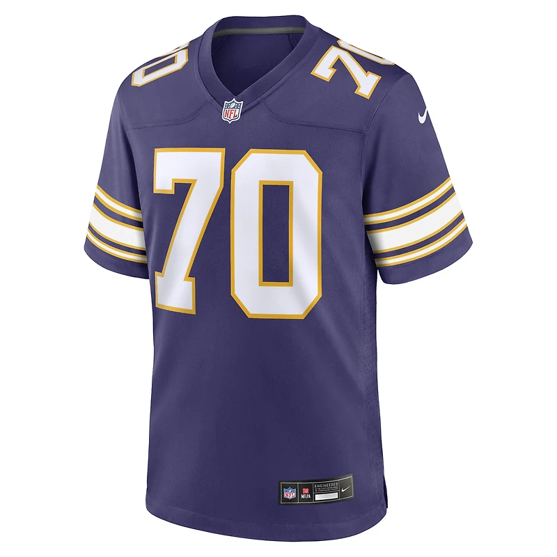 Maillot Nike Jim Marshall violet pour homme, joueur retraité des Vikings du Minnesota, match alternatif