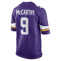 Men's Nike J.J. McCarthy Purple Minnesota Vikings  Player Game Jersey