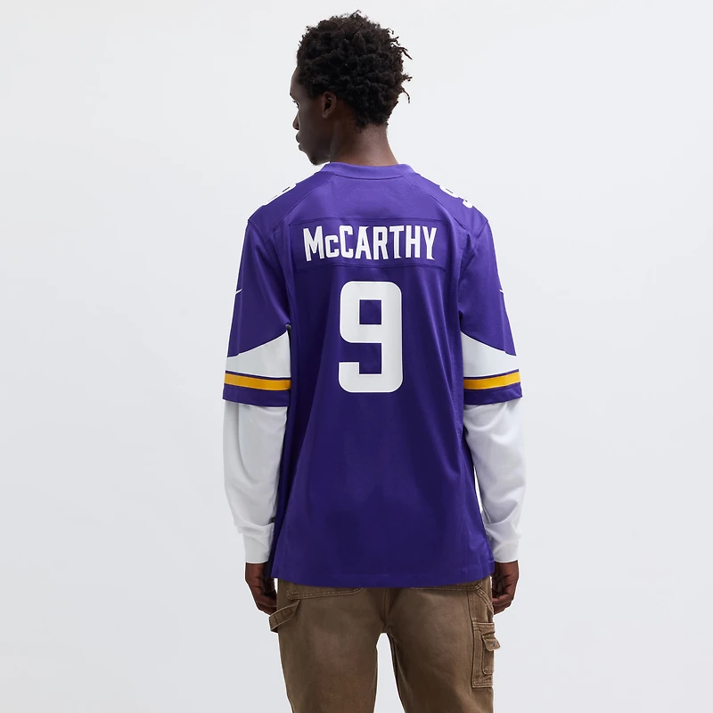 Maillot de jeu violet Nike J.J. McCarthy pour homme des Minnesota Vikings