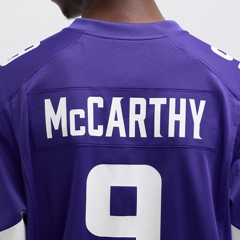 Maillot de jeu violet Nike J.J. McCarthy pour homme des Minnesota Vikings