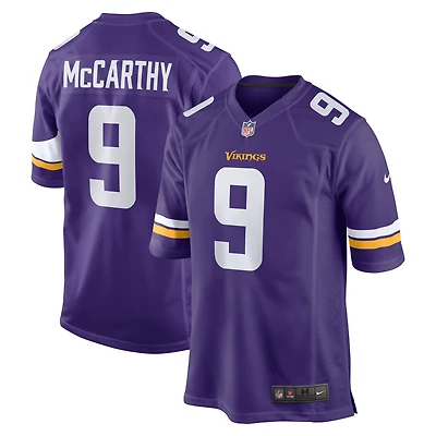 Maillot de jeu violet Nike J.J. McCarthy pour homme des Minnesota Vikings