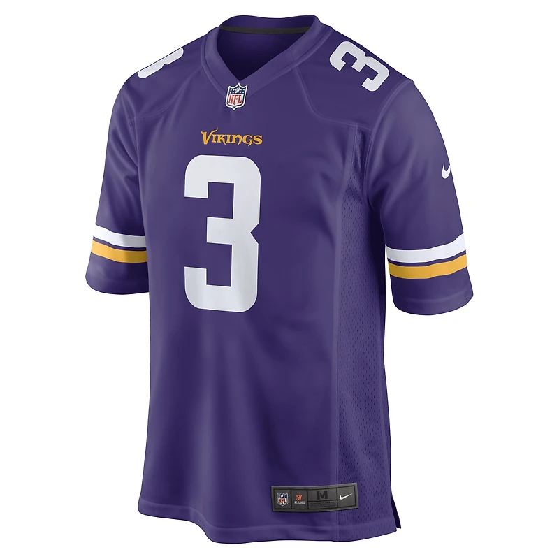 Maillot de match Nike Jordan Addison violet pour homme des Minnesota Vikings