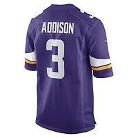 Maillot de match Nike Jordan Addison violet pour homme des Minnesota Vikings