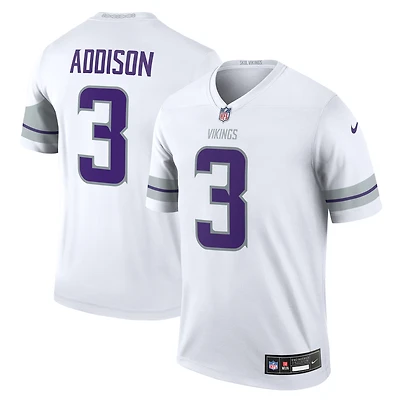 Haut Nike Jordan Addison blanc pour homme, joueur légendaire des Vikings du Minnesota