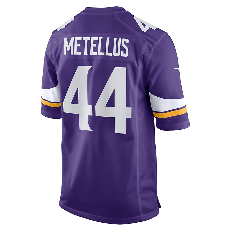 Maillot de match Nike Josh Metellus violet des Minnesota Vikings pour hommes