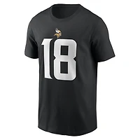 Men's  Nike Justin Jefferson Black Minnesota Vikings Name & Number T-Shirt