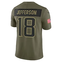 Maillot Nike Justin Jefferson Olive Minnesota Vikings 2025 Salute to Service Limited pour homme