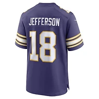 Maillot de jeu joueur classique Nike Justin Jefferson violet Minnesota Vikings pour hommes