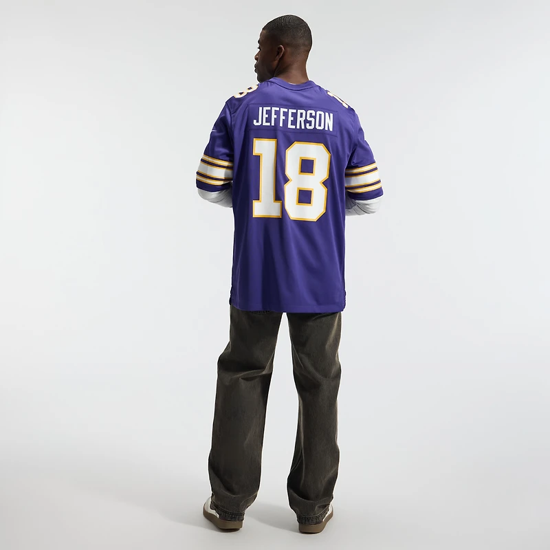 Men's Nike Justin Jefferson Purple Minnesota Vikings Classic Player Game Jersey