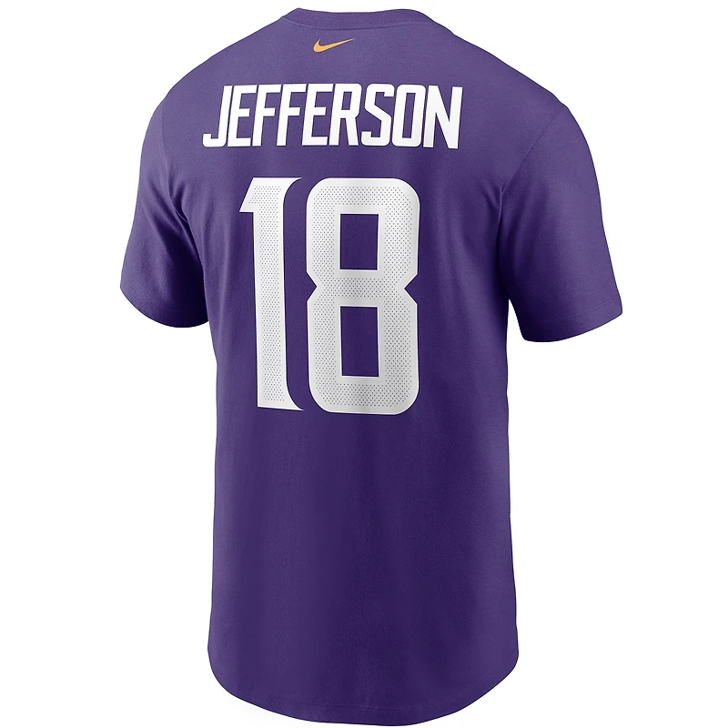 Men's Nike Justin Jefferson  White Minnesota Vikings Player Name & Number T-Shirt