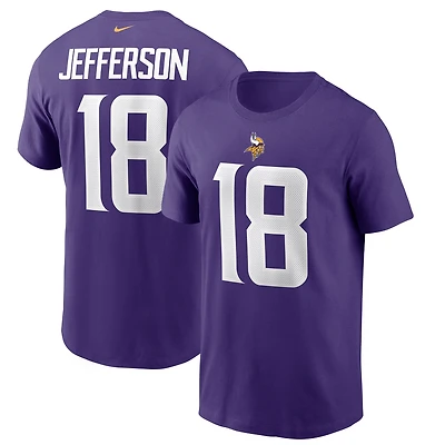 Men's Nike Justin Jefferson  White Minnesota Vikings Player Name & Number T-Shirt
