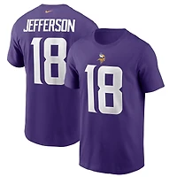 Men's Nike Justin Jefferson  White Minnesota Vikings Player Name & Number T-Shirt