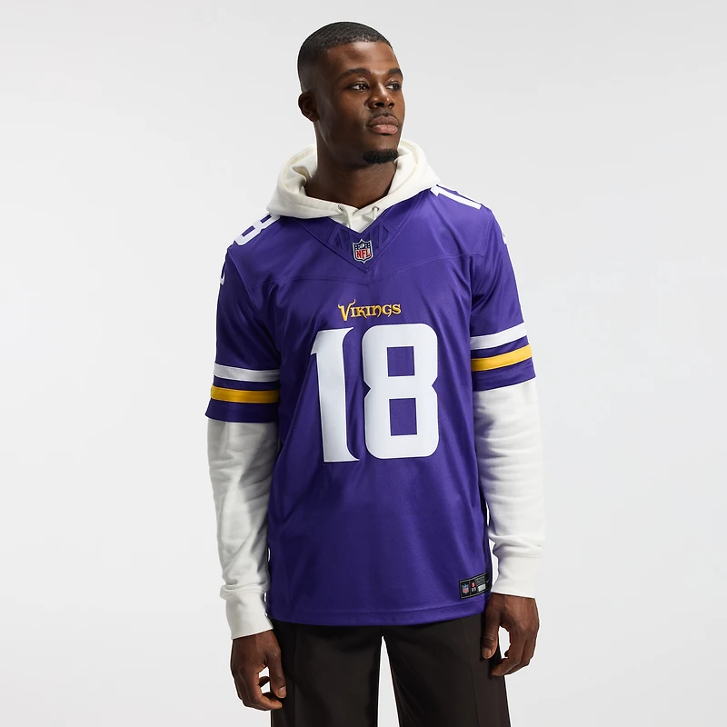 Maillot Nike Justin Jefferson violet Minnesota Vikings Vapor F.U.S.E. édition limitée cousue pour homme