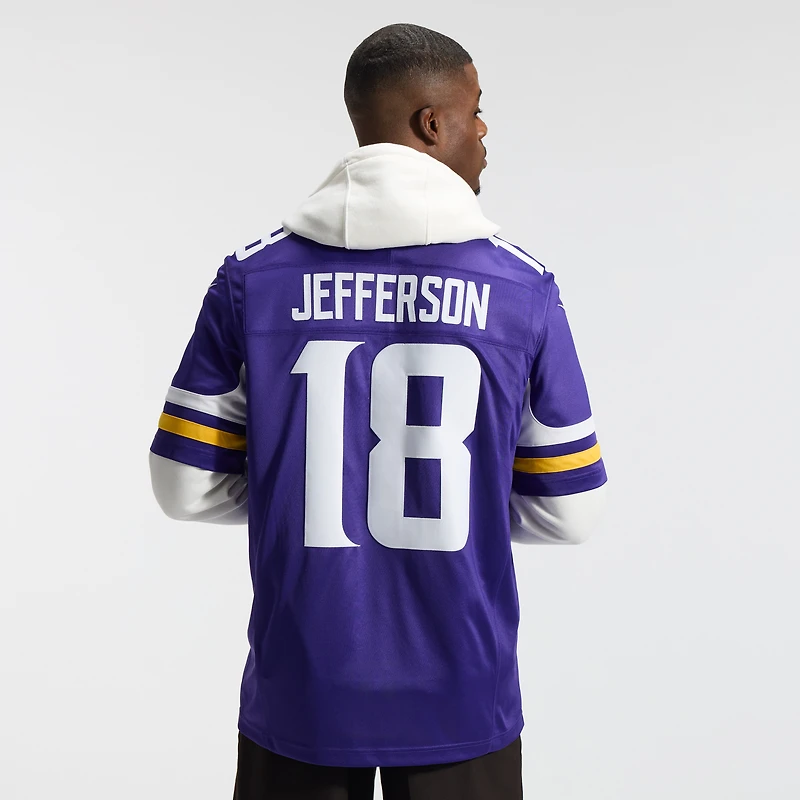 Men's Nike Justin Jefferson Purple Minnesota Vikings Vapor F.U.S.E. Stitched Limited Jersey