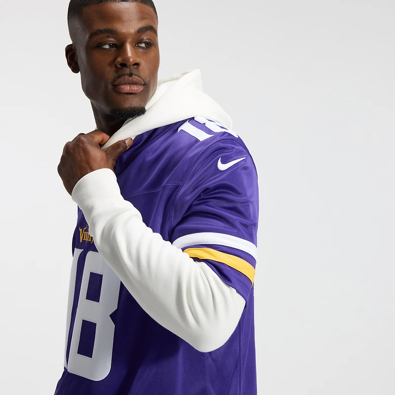 Men's Nike Justin Jefferson Purple Minnesota Vikings Vapor F.U.S.E. Stitched Limited Jersey