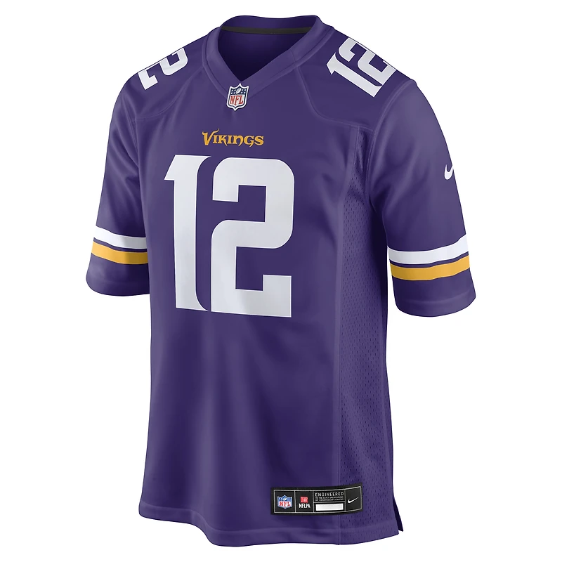 Maillot de match l'équipe Nike Max Brosmer violet des Minnesota Vikings pour hommes