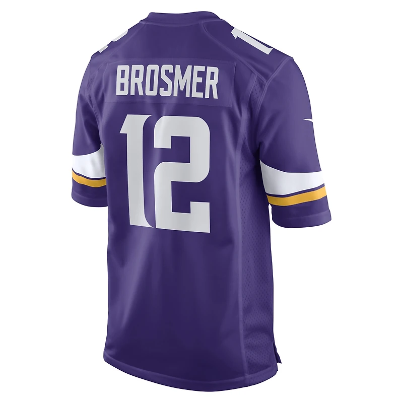 Men's Nike Max Brosmer  Purple Minnesota Vikings Team Game Jersey