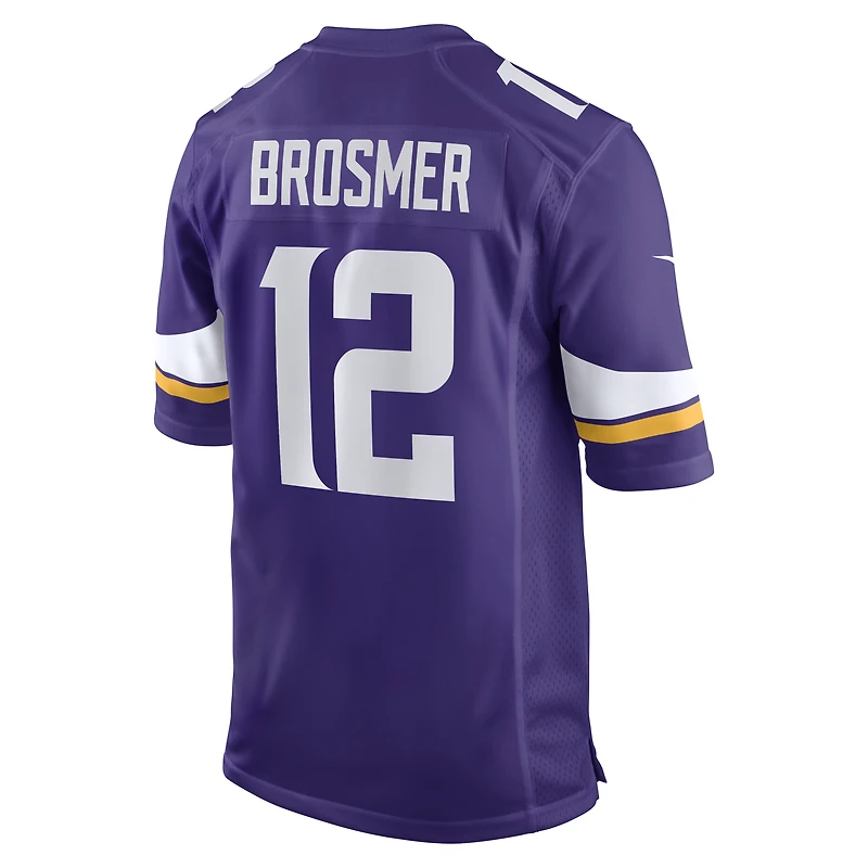 Men's Nike Max Brosmer  Purple Minnesota Vikings Team Game Jersey