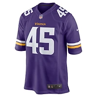 Men's Nike Max Tooley  Purple Minnesota Vikings Team Game Jersey